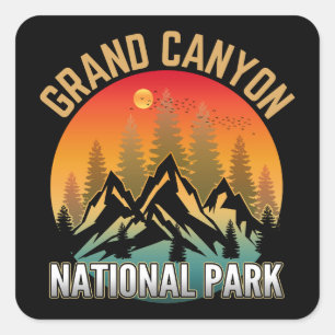 Grand Canyon Nationalpark Quadratischer Aufkleber