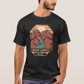 Grand Canyon Nationalpark Retro Emblem T-Shirt (Vorderseite)