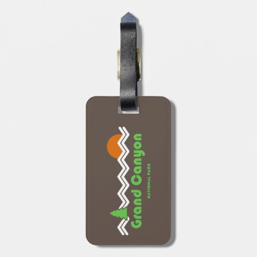 Grand Canyon Nationalpark Retro Gepäckanhänger (Rückseite vertikal)