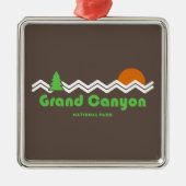 Grand Canyon Nationalpark Retro Ornament Aus Metall (Vorne)