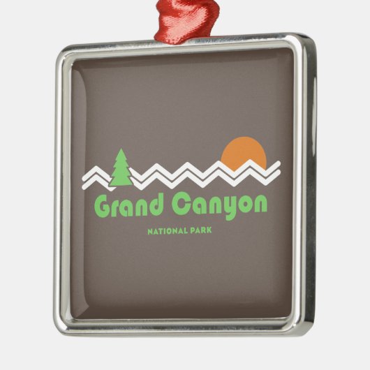 Grand Canyon Nationalpark Retro Ornament Aus Metall (Links)