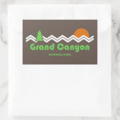 Grand Canyon Nationalpark Retro Rechteckiger Aufkleber (Tasche)