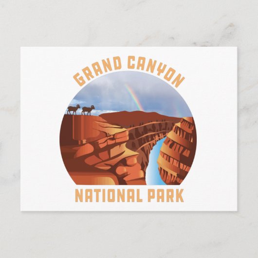 Grand Canyon Nationalpark Rettro Nord Rand Arizona Postkarte (Vorderseite)