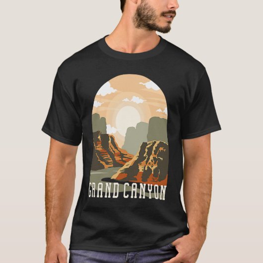 Grand Canyon Nationalpark Skyline Silhouette Outle T-Shirt (Vorderseite)