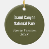 Grand Canyon Nationalpark Souvenir Keramikornament (Hinten)
