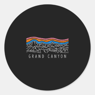 Grand Canyon Nationalpark Souvenir Retro Camping Runder Aufkleber