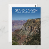 Grand Canyon Nationalpark Stilisierte Reisen Postkarte (Vorne/Hinten)
