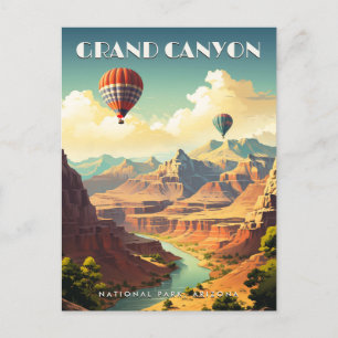 Grand Canyon Nationalpark USA Reise Vintage Kunst Postkarte