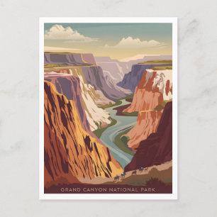 Grand Canyon Nationalpark Vintag Postkarte