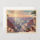 Grand Canyon Nationalpark Vintag Postkarte (Vorne/Hinten)