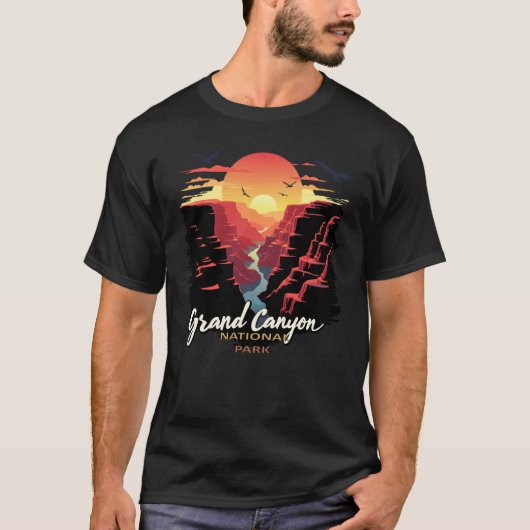 Grand Canyon Nationalpark - Vintag Sunset T-Shirt (Vorderseite)