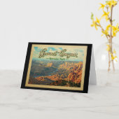 Grand Canyon Nationalpark Vintage Karte (Gelbe Blume)