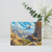 Grand Canyon Nationalpark Vintage Landschaft Postkarte (Stehend Vorderseite)