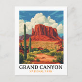 Grand Canyon Nationalpark Vintage Postkarte (Vorderseite)