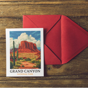 Grand Canyon Nationalpark Vintage Postkarte