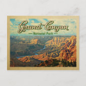 Grand Canyon Nationalpark Vintage Postkarte (Vorderseite)