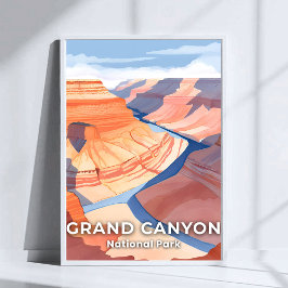 Grand Canyon Nationalpark Watercolor Reisen Poster