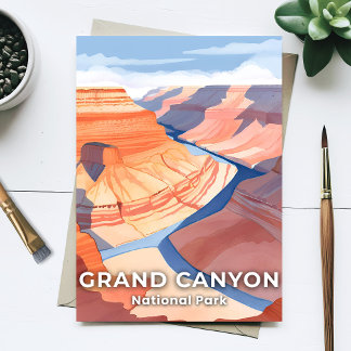 Grand Canyon Nationalpark Watercolor Reisen Postkarte