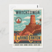 Grand Canyon Nationalpark Wchtower Postkarte (Vorne/Hinten)