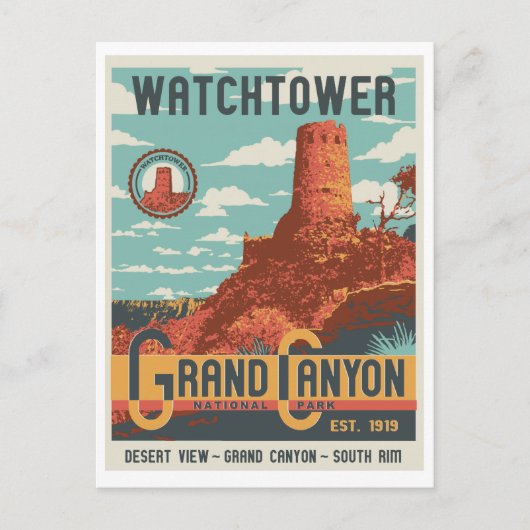 Grand Canyon Nationalpark Wchtower Postkarte (Vorderseite)