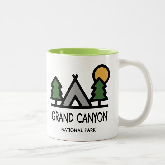 Grand Canyon Nationalpark Zweifarbige Tasse (Rechts)
