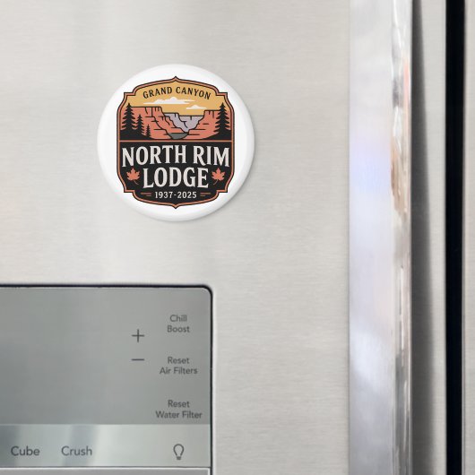 Grand Canyon North Rim Lodge Tribute 1937–2025 Magnet (In Situ (Kühlschrank))