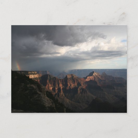 Grand Canyon North Rim Rainbow Postkarte (Vorderseite)