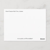 Grand Canyon Pack Mules on Travel Postkarte (Rückseite)