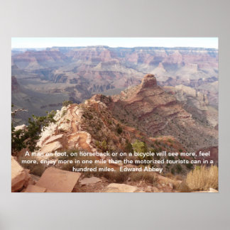 Grand Canyon Poster mit Zitat von Edward Abbey