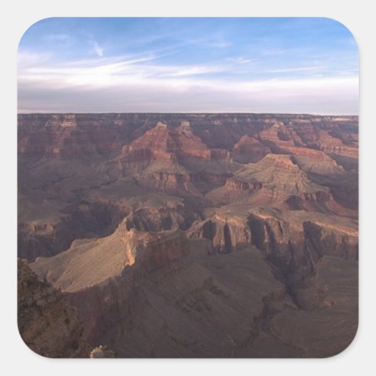 Grand Canyon Quadratischer Aufkleber (Vorderseite)