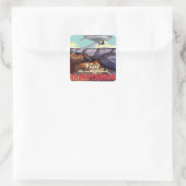 Grand Canyon Quadratischer Aufkleber (Tasche)