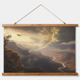 Grand Canyon Radiation: Höhenflüge bei Vögeln und Wandteppich Mit Holzrahmen