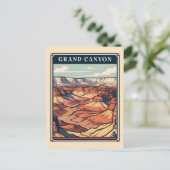 Grand Canyon Retro National Park Souvenir Postkarte (Stehend Vorderseite)