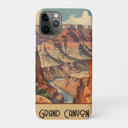 Grand Canyon Retro Reisedesign Case-Mate iPhone Hülle (Rückseite)