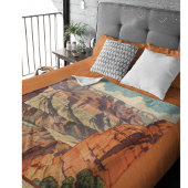 Grand Canyon Retro Reisedesign Fleecedecke