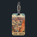 Grand Canyon Retro Reisedesign Gepäckanhänger<br><div class="desc">Mit diesem aufregenden Grand Canyon Reiseanhänger heben Sie Ihr Gepäck hervor. Mit einer künstlerischen Darstellung der majestätischen Schichten des Canyons in warmen Wüstentönen ist dieses dauerhafte Etikett sowohl funktional als auch schön. Es ist perfekt für Globetrotter, Naturliebhaber und alle, die von der großen, wilden Schönheit der amerikanischen Großartigkeit im Freien...</div>