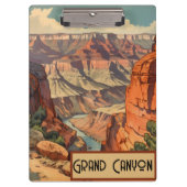 Grand Canyon Retro Reisedesign Klemmbrett (Vorderseite)
