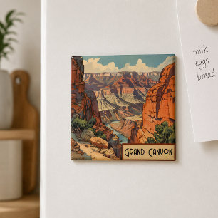 Grand Canyon Retro Reisedesign Magnet