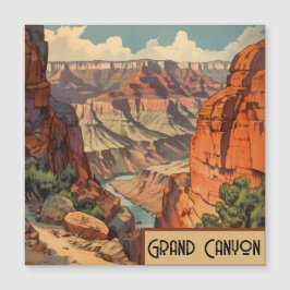 Grand Canyon Retro Reisedesign Magnetkarte