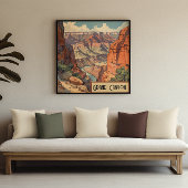 Grand Canyon Retro Reisedesign Poster