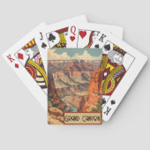 Grand Canyon Retro Reisedesign Spielkarten (Rückseite)