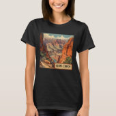 Grand Canyon Retro Reisedesign T-Shirt (Vorderseite)