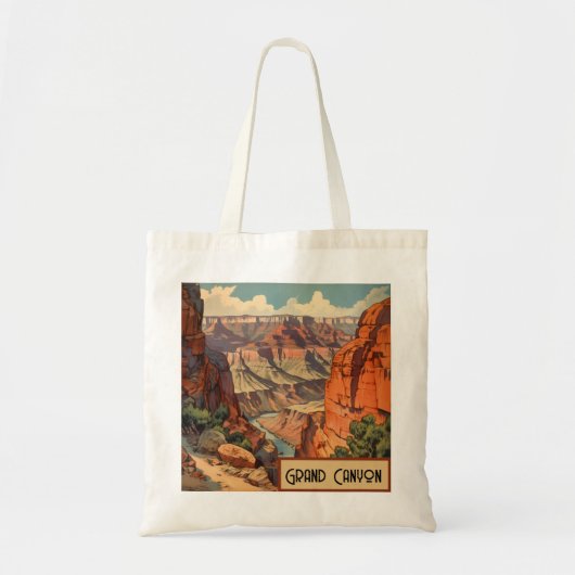 Grand Canyon Retro Reisedesign Tragetasche (Vorne)