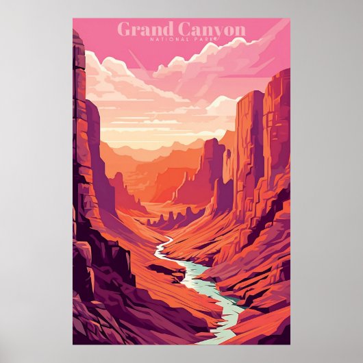 Grand Canyon Retro Vintage Poster (Vorne)
