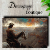 Grand Canyon Rider Decoupage Seidenpapier
