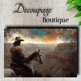 Grand Canyon Rider Decoupage Seidenpapier