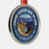 Grand Canyon Rim to Rim (rd) Ornament Aus Metall (Rechts)