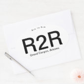 Grand Canyon Rim to Rim - Run, Hike, Crawl! Ovaler Aufkleber (Umschlag)