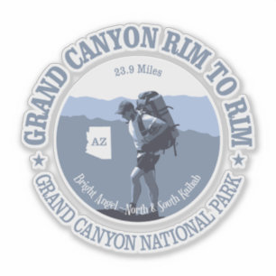 Grand Canyon Rim to Rim Trail (BG) Aufkleber