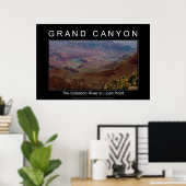 Grand Canyon River 4853 Black Poster (Heimbüro)